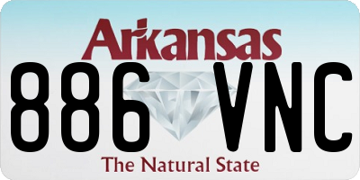 AR license plate 886VNC