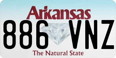 AR license plate 886VNZ