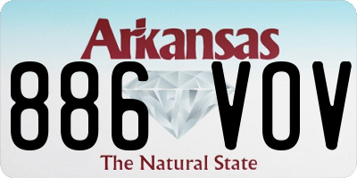 AR license plate 886VOV