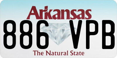 AR license plate 886VPB