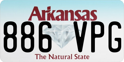 AR license plate 886VPG