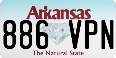 AR license plate 886VPN