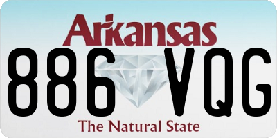 AR license plate 886VQG