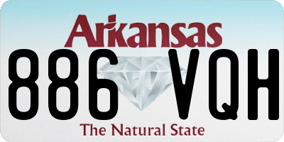 AR license plate 886VQH