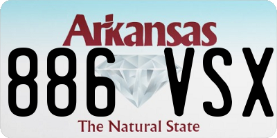 AR license plate 886VSX