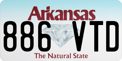 AR license plate 886VTD