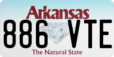 AR license plate 886VTE