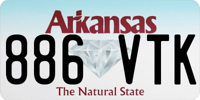 AR license plate 886VTK