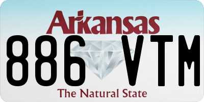 AR license plate 886VTM