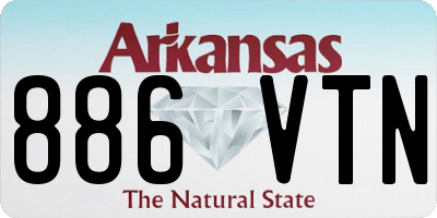 AR license plate 886VTN