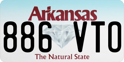 AR license plate 886VTO