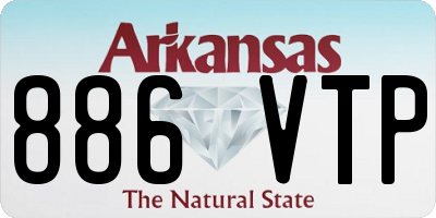 AR license plate 886VTP
