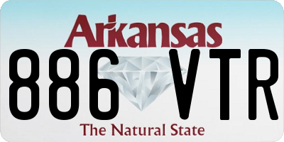 AR license plate 886VTR