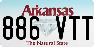 AR license plate 886VTT