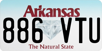 AR license plate 886VTU