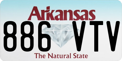 AR license plate 886VTV