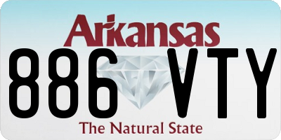 AR license plate 886VTY