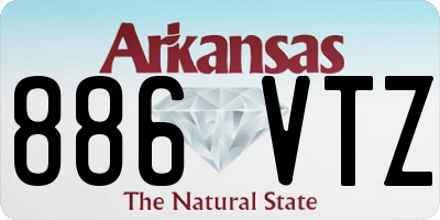AR license plate 886VTZ