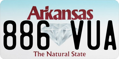 AR license plate 886VUA