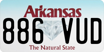 AR license plate 886VUD