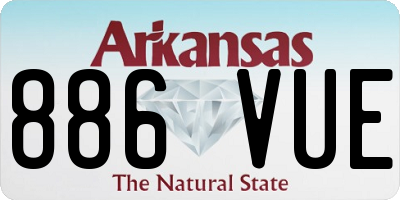AR license plate 886VUE