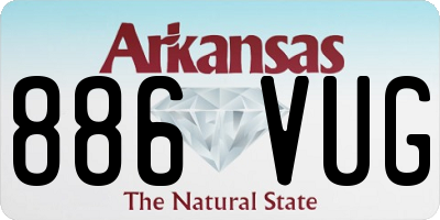 AR license plate 886VUG