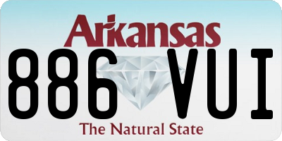 AR license plate 886VUI