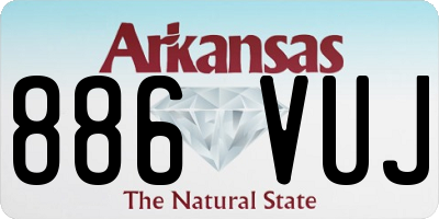 AR license plate 886VUJ