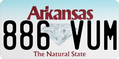 AR license plate 886VUM