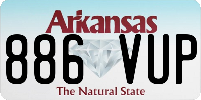AR license plate 886VUP