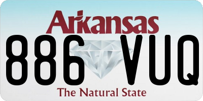 AR license plate 886VUQ