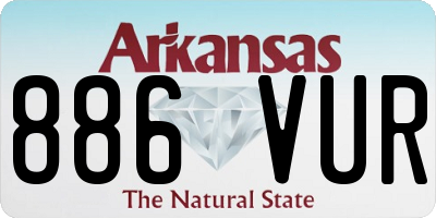 AR license plate 886VUR