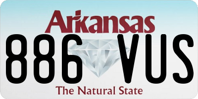 AR license plate 886VUS
