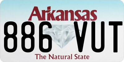 AR license plate 886VUT