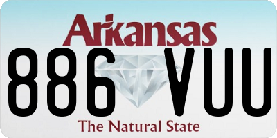 AR license plate 886VUU