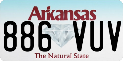 AR license plate 886VUV