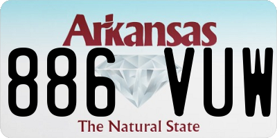 AR license plate 886VUW