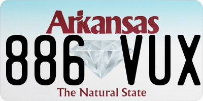 AR license plate 886VUX