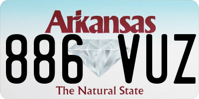 AR license plate 886VUZ