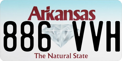 AR license plate 886VVH