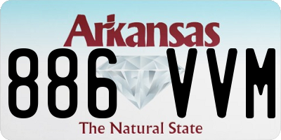 AR license plate 886VVM