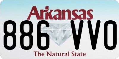 AR license plate 886VVO