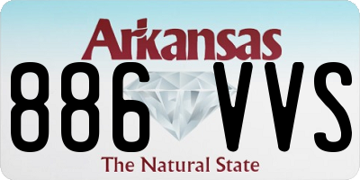 AR license plate 886VVS