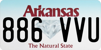AR license plate 886VVU