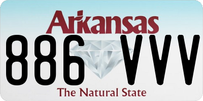 AR license plate 886VVV