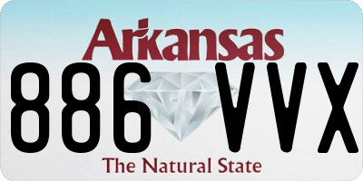 AR license plate 886VVX