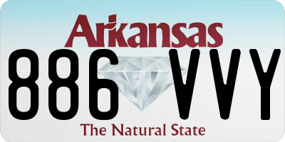 AR license plate 886VVY