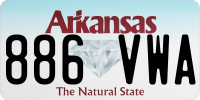 AR license plate 886VWA