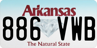 AR license plate 886VWB