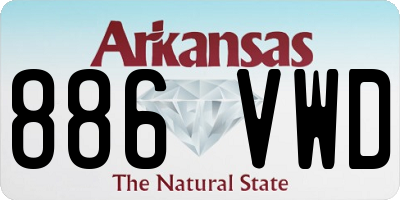 AR license plate 886VWD